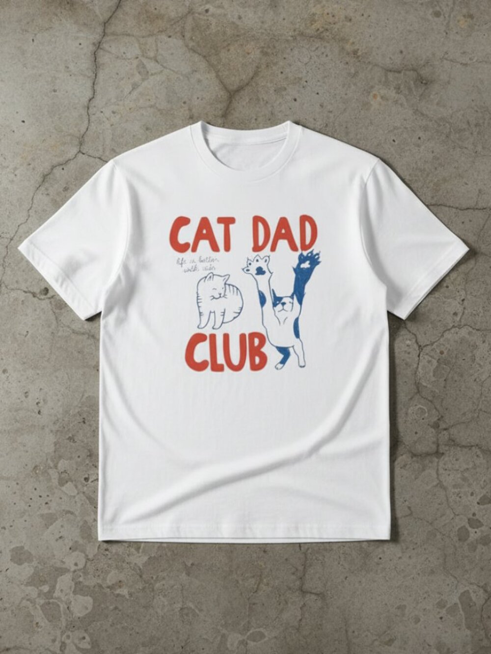 Cat Dad Club T-Shirt | Funny Cat Lover Tee | Cute Cat Graphic Shirt